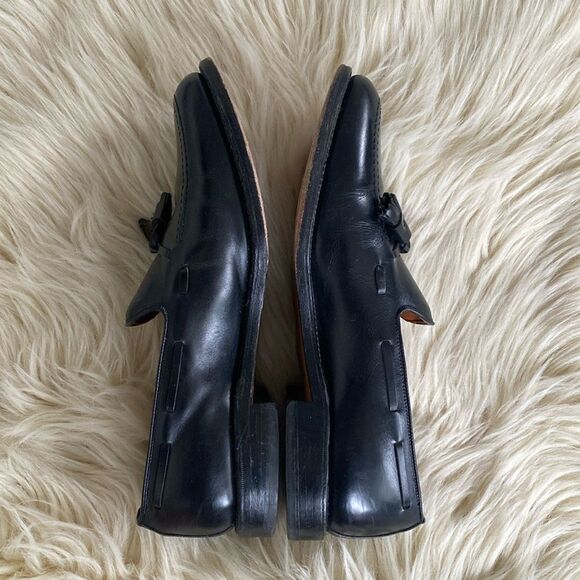 Allen Edmonds Grayson Men\'s Black Leather Tassels Loafers Sz 9.5C - Like a New